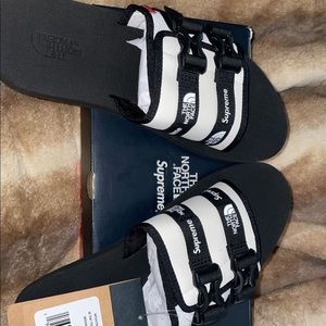 North face /supreme sandals
